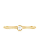Natural Diamond Dainty Promise Ring in Bezel Setting Natural - ( HI-SI ) - Rosec Jewels