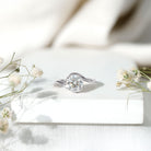 2 Carat Round Moissanite Bypass Engagement Ring D-VS1 - Rosec Jewels