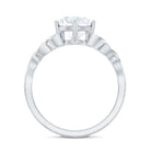 8 MM Round Cut Moissanite Celtic Design Engagement Ring D-VS1 - Rosec Jewels