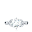 8 MM Round Cut Moissanite Celtic Design Engagement Ring D-VS1 - Rosec Jewels