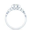 Solitaire Moissanite Celtic Knot Engagement Ring in Bezel Setting D-VS1 - Rosec Jewels