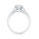 2 CT Round Moissanite Rope Band Engagement Ring D-VS1 - Rosec Jewels