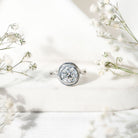 Rosec Jewels-Certified Moissanite Bezel Set Engagement Ring with Crossover Shank