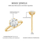 2 CT Moissanite Engagement Ring with Twisted Rope Band D-VS1 - Rosec Jewels