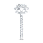 Brilliant Cut 8 MM Moissanite Rope Band Engagement Ring D-VS1 - Rosec Jewels