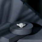 2 Carat Moissanite Round Cut Engagement Ring With Side Stones D-VS1 - Rosec Jewels