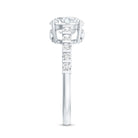 Solitaire Moissanite Engagement Ring with Side Stones D-VS1 - Rosec Jewels