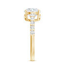 Solitaire Moissanite Engagement Ring with Side Stones D-VS1 - Rosec Jewels