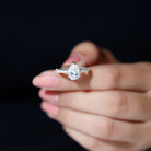 Certified 2.25 CT Moissanite Teardrop Engagement Ring For Her D-VS1 - Rosec Jewels