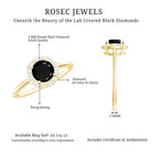 Rosec Jewels-1.75 CT Lab Created Black Diamond Promise Ring with Diamond Halo