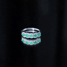 Pear Shape Emerald Anniversary Wedding Ring with Diamond Accent AAA - Rosec Jewels