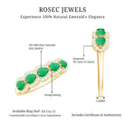 Pear Shape Emerald Anniversary Wedding Ring with Diamond Accent AAA - Rosec Jewels