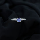 Rosec Jewels-Natural Tanzanite Diamond Promise Ring for Engagement