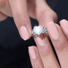 Heart Shaped Moissanite Celtic Engagement Ring D-VS1 - Rosec Jewels