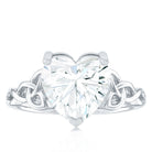 Heart Shaped Moissanite Celtic Engagement Ring D-VS1 - Rosec Jewels