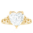 Heart Shaped Moissanite Celtic Engagement Ring D-VS1 - Rosec Jewels
