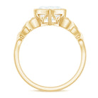 Heart Shape Moissanite Knot Engagement Ring in Bezel Setting D-VS1 - Rosec Jewels