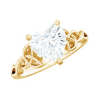 Rosec Jewels-2 CT Heart Shaped Moissanite Celtic Knot Engagement Ring