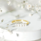 Cultured Freshwater Pearl Diamond Wrap Ring for Women AAA - Rosec Jewels