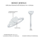 Natural Diamond Double Heart Ring for Promise Natural - ( HI-SI ) - Rosec Jewels