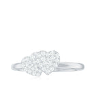 Natural Diamond Double Heart Ring for Promise Natural - ( HI-SI ) - Rosec Jewels