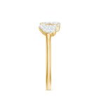 Natural Diamond Double Heart Ring for Promise Natural - ( HI-SI ) - Rosec Jewels