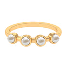 Rosec Jewels-Cultured Freshwater Pearl Promise Ring for Women