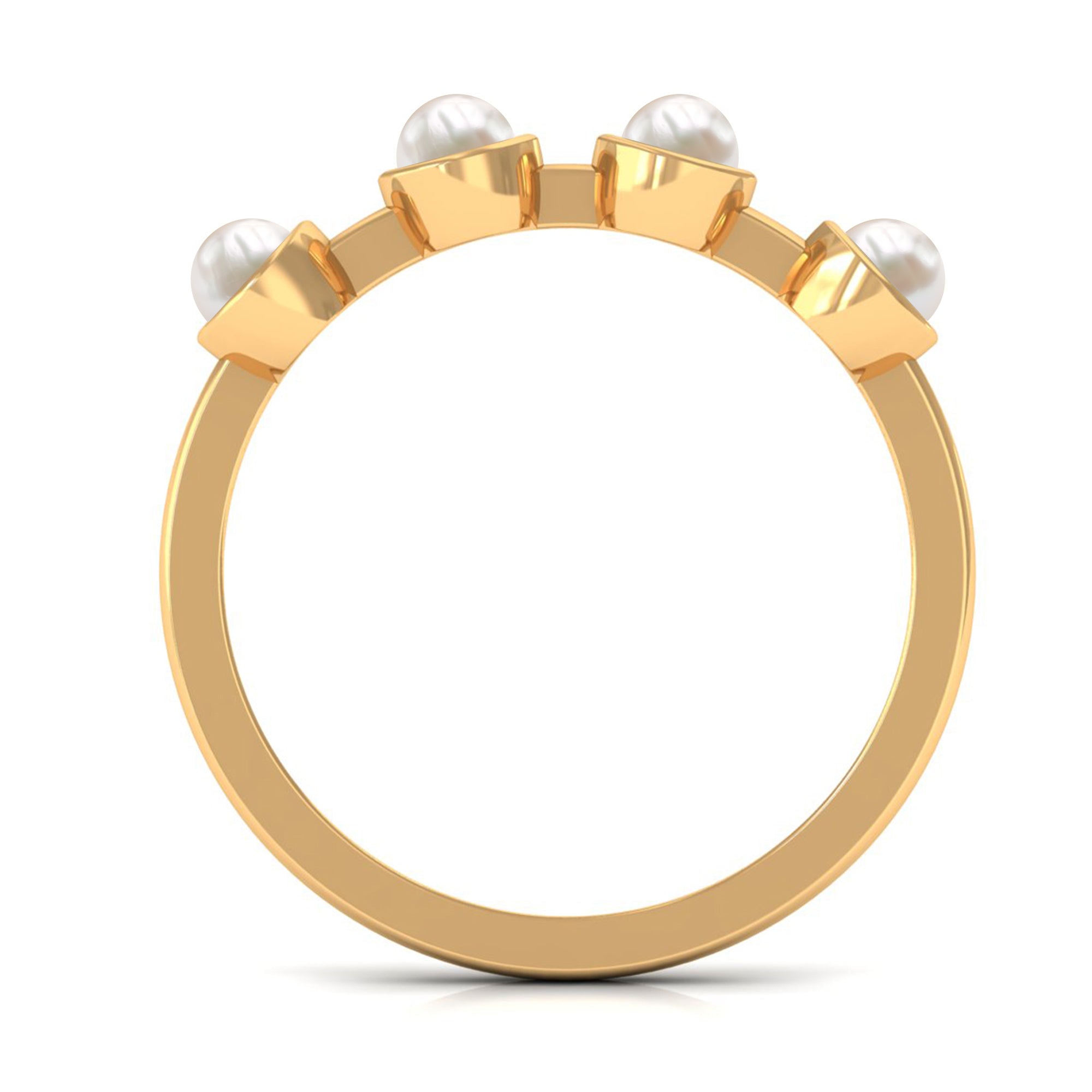 Rosec Jewels-Cultured Freshwater Pearl Promise Ring for Women