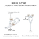 Freshwater Pearl and Diamond Wrap Ring AAA - Rosec Jewels
