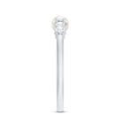 Rosec Jewels-Natural 2 Carat Freshwater Pearl Promise Ring with Diamond