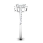 2.25 CT Asscher Cut Solitaire Zircon Halo Engagement Ring AAAA - Rosec Jewels