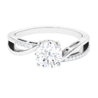1.50 CT Round Cut Solitaire Zircon Bypass Engagement Ring AAAA - Rosec Jewels