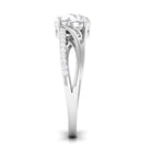 1.50 CT Round Cut Solitaire Zircon Bypass Engagement Ring AAAA - Rosec Jewels