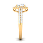 2.25 CT Round Cubic Zirconia Halo Engagement Ring AAAA - Rosec Jewels