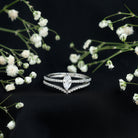 Certified Marquise Cut Zircon Wedding Ring Set for Women AAAA - Rosec Jewels