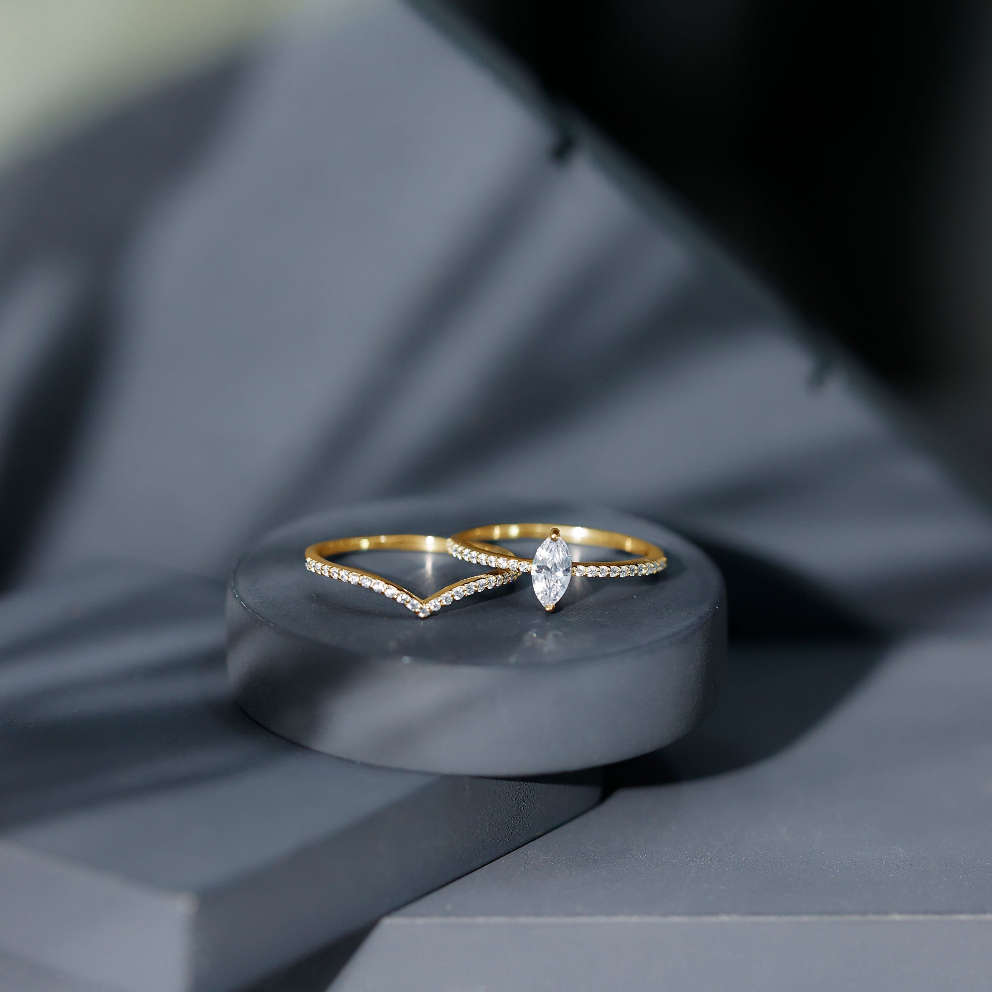 Certified Marquise Cut Zircon Wedding Ring Set for Women AAAA - Rosec Jewels