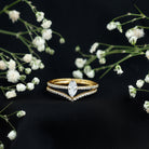Certified Marquise Cut Zircon Wedding Ring Set for Women AAAA - Rosec Jewels