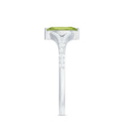 Natural 0.7 Carat Marquise Shape Peridot Promise Ring with Diamond Split Shank AAA - Rosec Jewels