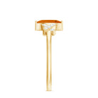 1/2 Carat Fire Opal Marquise Solitaire Ring with Diamond AAA - Rosec Jewels