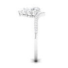 Certified Cubic Zirconia Crown Engagement Ring AAAA - Rosec Jewels