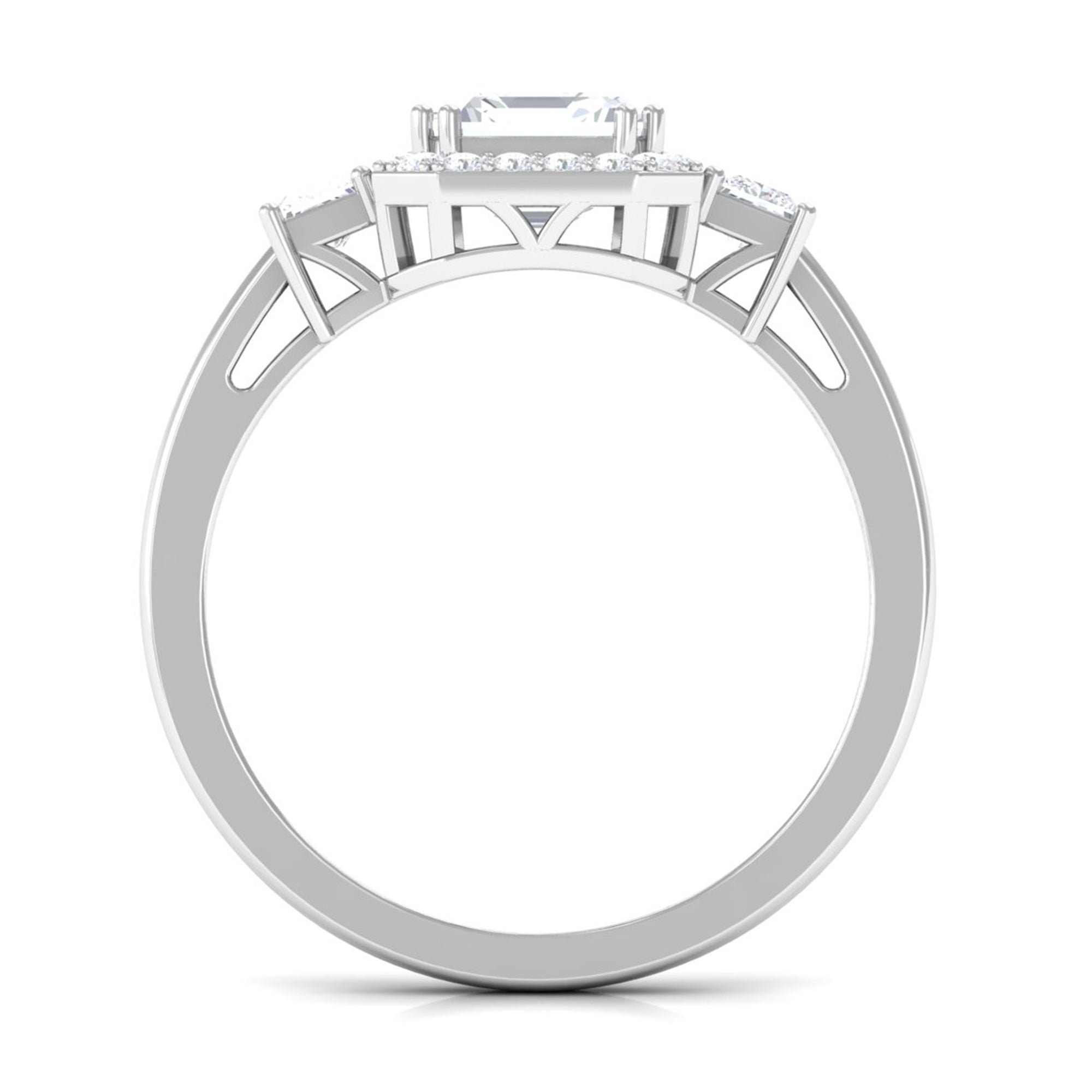 Rosec Jewels-Asscher Cut Zircon Statement Engagement Ring