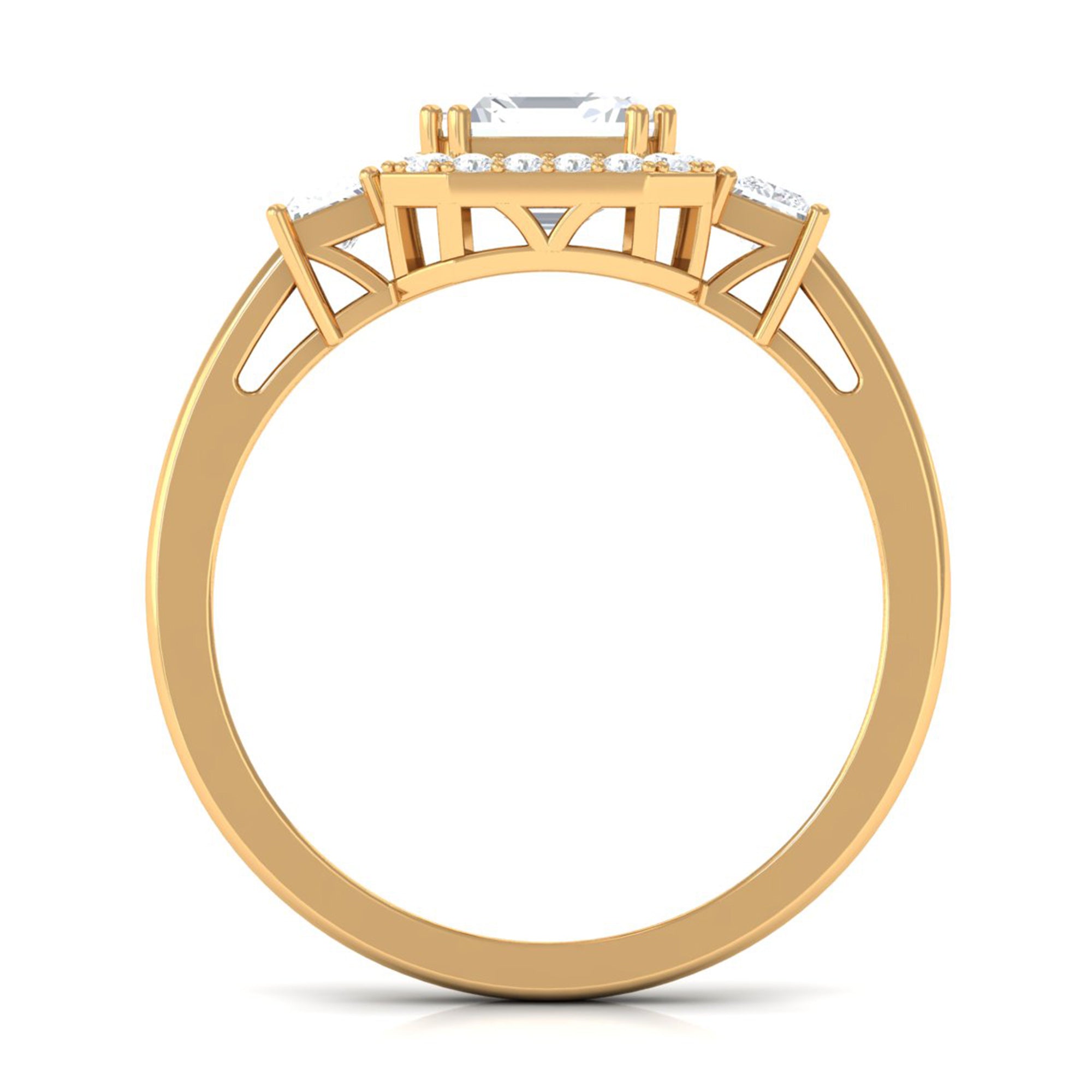 Rosec Jewels-Asscher Cut Zircon Statement Engagement Ring
