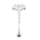 2.75 CT Simple Zircon Oval Engagement Ring with Halo AAAA - Rosec Jewels
