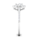 1.9 Carat Round Cubic Zirconia Halo Engagement Ring AAAA - Rosec Jewels