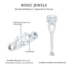 1.75 CT Round Cut Solitaire Zircon Crossover Engagement Ring AAAA - Rosec Jewels