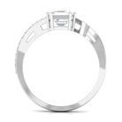 Rosec Jewels-1.75 CT Asscher Cut Solitaire Zircon Bypass Engagement Ring