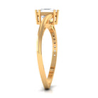 Rosec Jewels-1.75 CT Asscher Cut Solitaire Zircon Bypass Engagement Ring