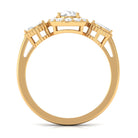 Classic Round Zircon Engagement Ring with Halo AAAA - Rosec Jewels
