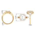 5 CT Split Shank Octagon Cut Zircon Statement Engagement Ring AAAA - Rosec Jewels