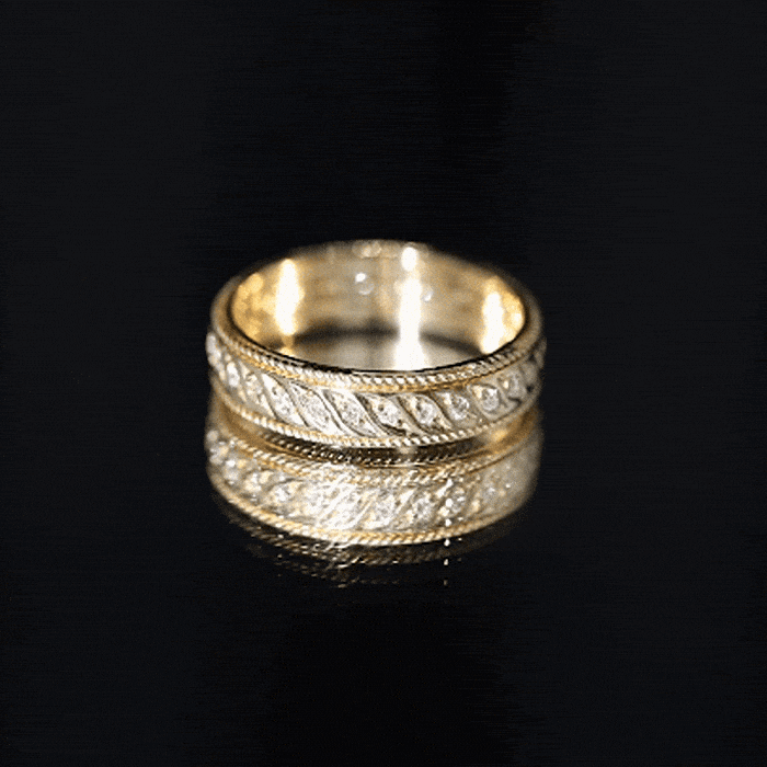 Lab Grown Diamond Designer Wedding Band Ring Lab - ( EF-VS ) - Rosec Jewels
